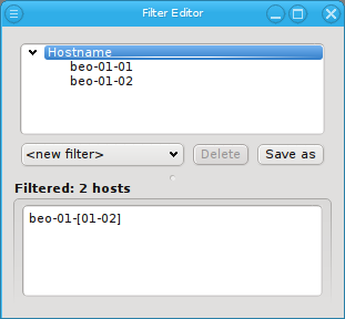 The configured host sub-filter