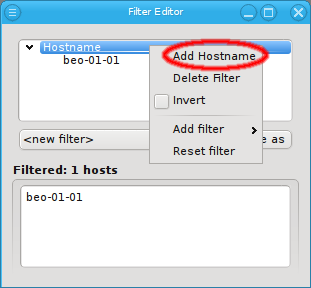 Adding a host sub-filter