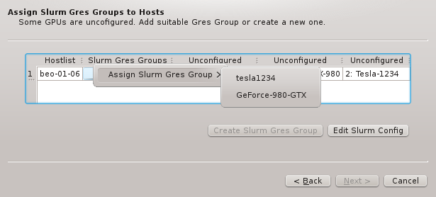 Assigning a matching existing Gres Group