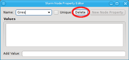 Deleting a property