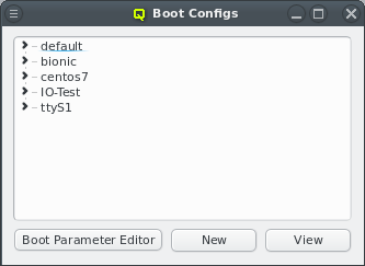 Boot Config dialog