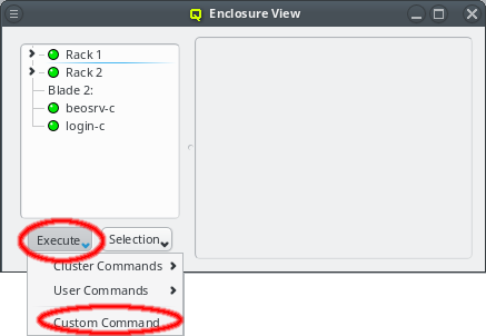 Preparing the execution of a custom command
