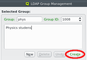 Create LDAP group