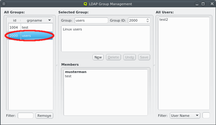 LDAP group details