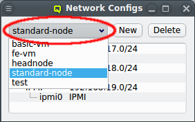 Selecting a Network Config