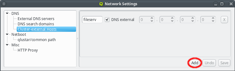 Adding a cluster-external hosts