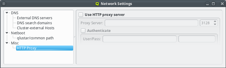 Configuring an HTTP proxy