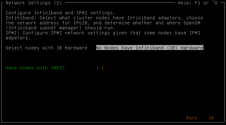 Configure Infiniband/IPMI