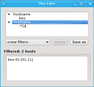 Subtractive hostname filters