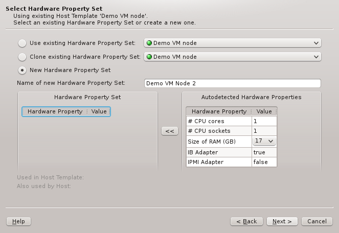 Creating an empty new HW Property Set