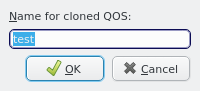 Choosing a name for the new QoS config