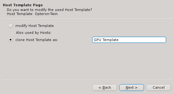 The GPU Wizard Host Template page