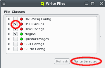 Selecting files to write