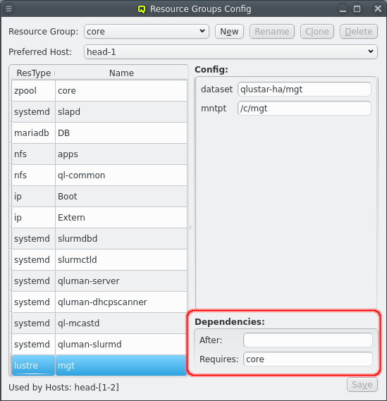 Dependencies for Lustre MGT.