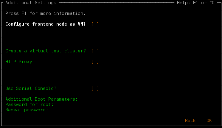 Make additional settings
