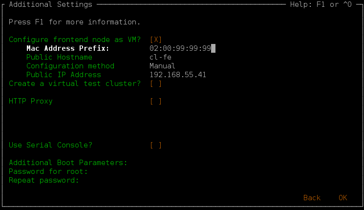 Configure a FrontEnd VM