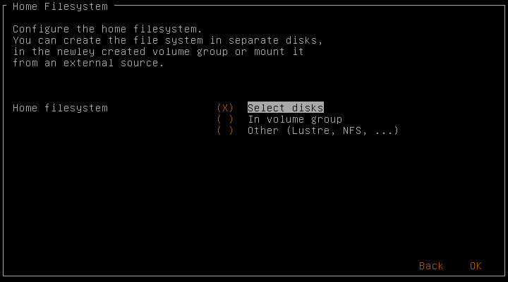 Home on separate disks (1)