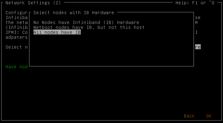 Choose Infiniband nodes