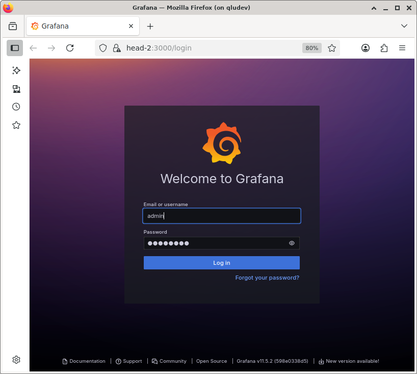 Grafana Web Interface
