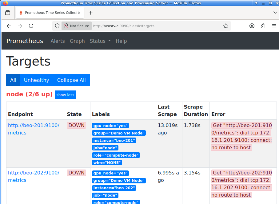 Prometheus Web Interface