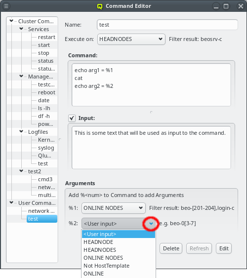 Determining the type of command arguments