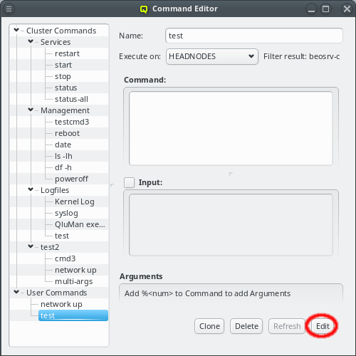 Displaying the result of a host filter