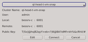 Connect Cluster Dialog