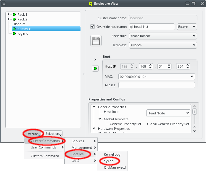Preparing the execution of a pre-defined command