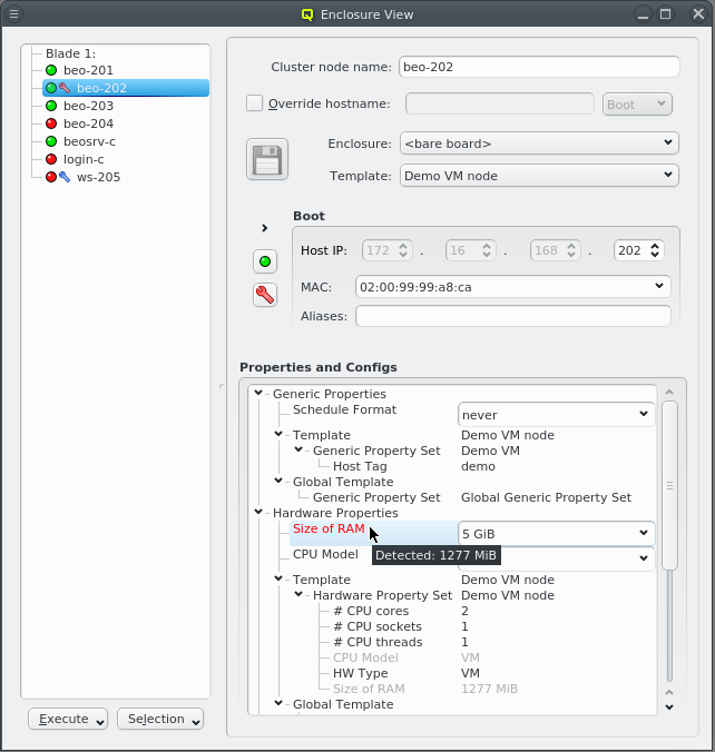 Details of Hosts with wrong configuration