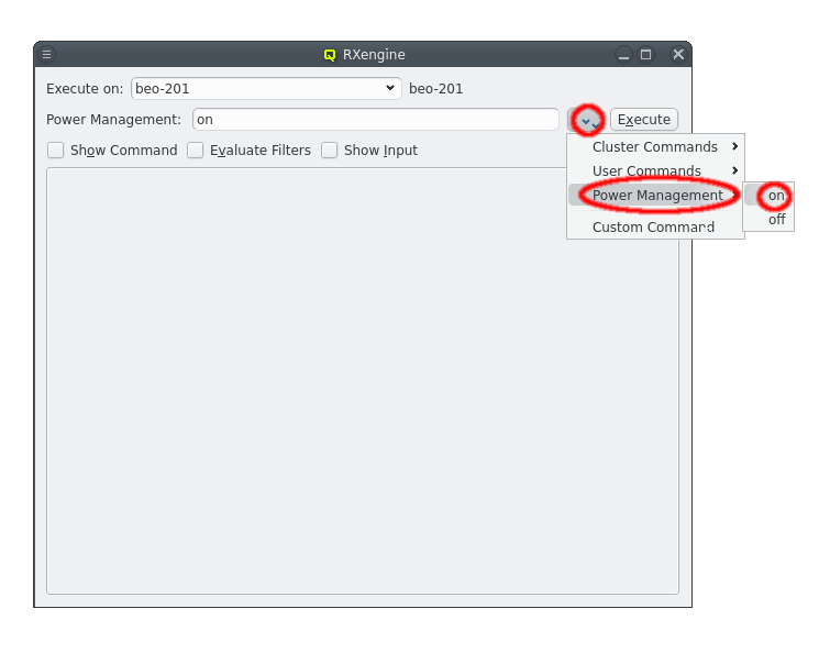 Preparing the execution of a power management command