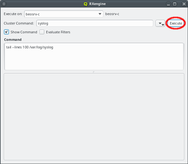 Executing a pre-defined command