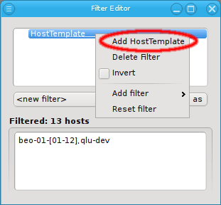 Adding a specific Host Template