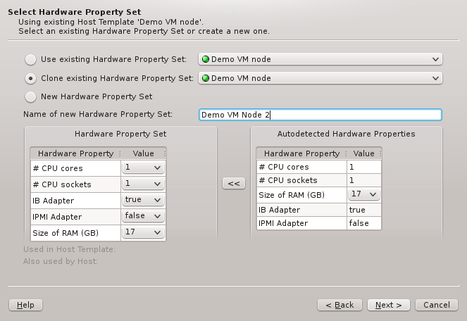Cloning a HW Property Set