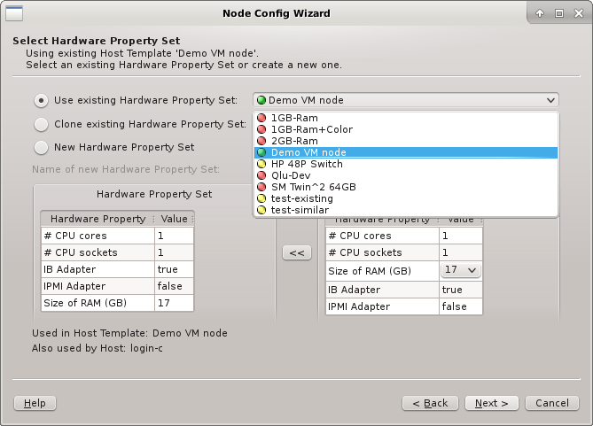 Choose an alternative HW Property Set
