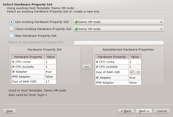 Using an existing HW Property Set