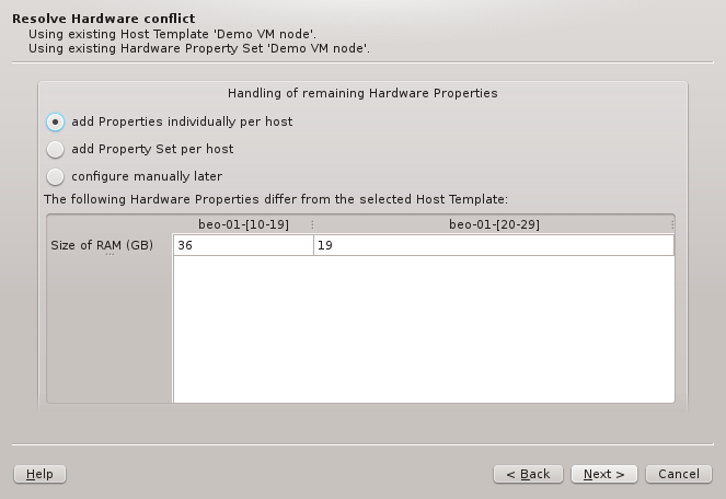Resolving conflicts by direct property assignment