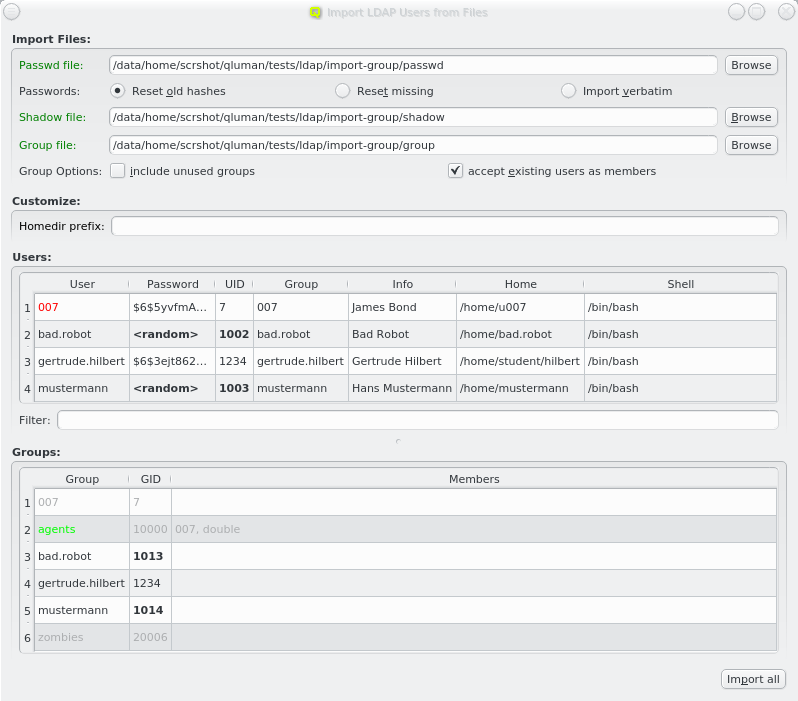 Import Users into LDAP from Files