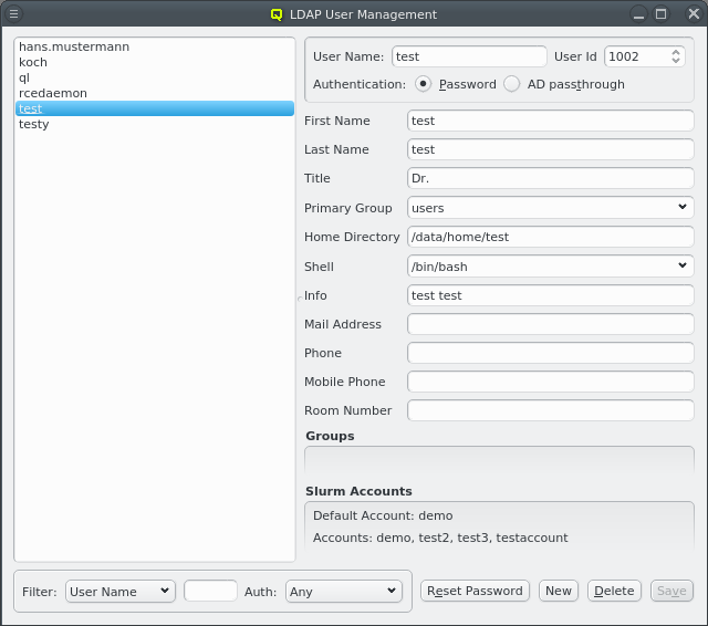 LDAP User Management