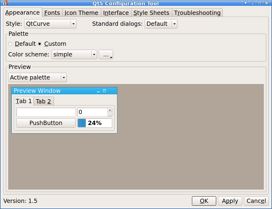 The QtCurve widget style