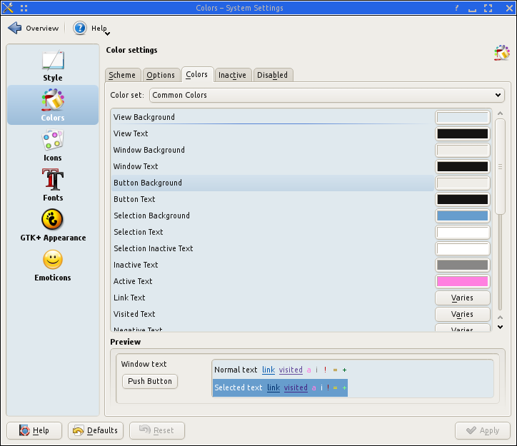 Customizing QluMan’s colors.