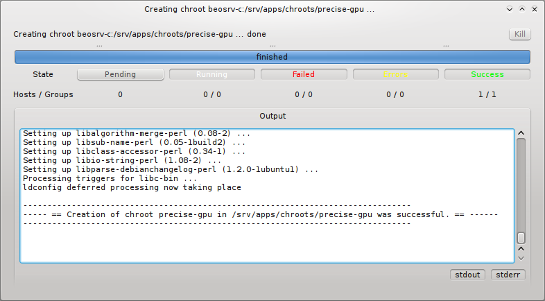 Creation process of a new UnionFS chroot