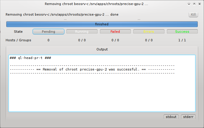 Removal process of a UnionFS chroot