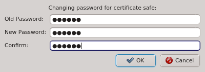 Change password dialog