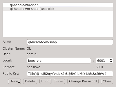 The connection editor