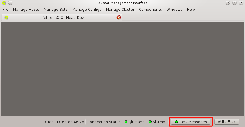 The Messages Indicator button.