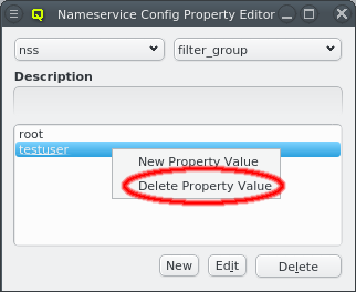 Deleting a property value
