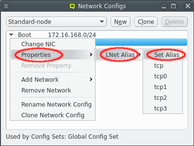 Adding an LNet Alias