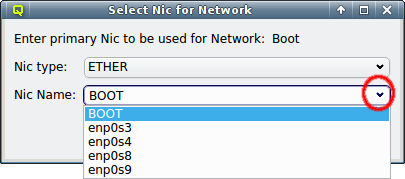 Selecting the name of the NIC