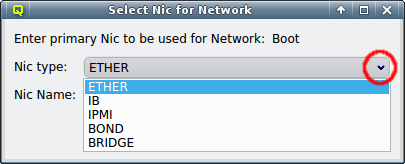 Selecting the NIC type