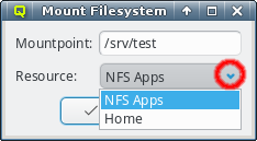 Select the export resource